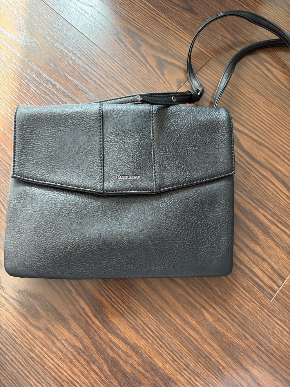 Matt & Nat Black Vegan Leather Shoulder Bag